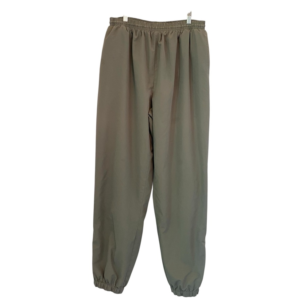 Le Coq Sportif VTG 90 Olive Green Track Pants Women XL Zipper Ankle Lined Jogger - Picture 2 of 14
